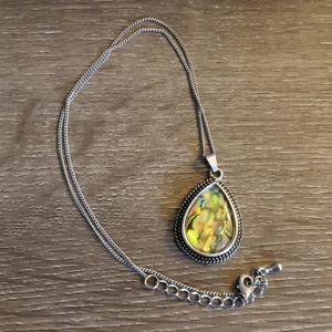 Abalone silver Necklace